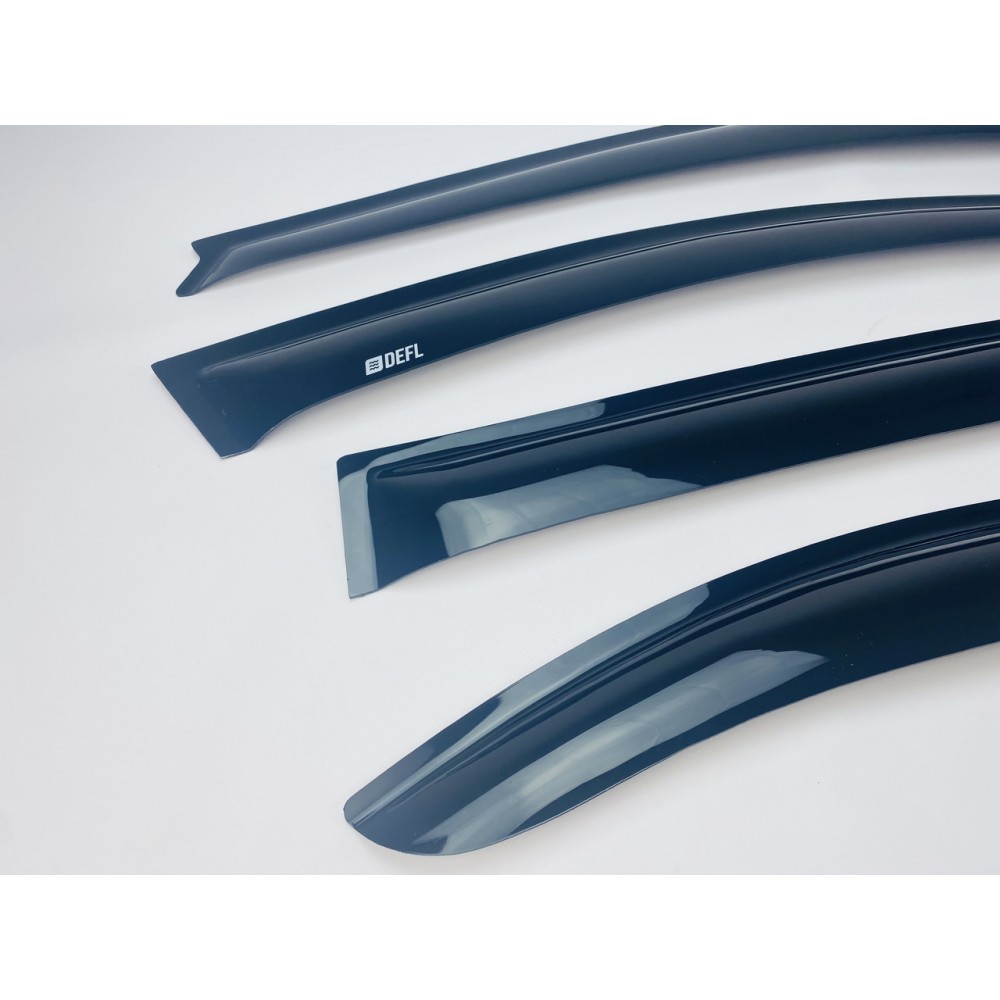 Дефлектори вікон (вітровики) для Skoda Rapid 2012-  Sedan накладні (DEFL) Q2