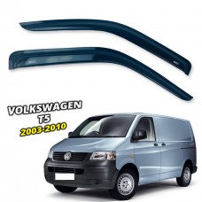 Дефлекторы окон (ветровики) для Volkswagen T5/T6 2003-2021 накладные на скотче (DEFL) Q2