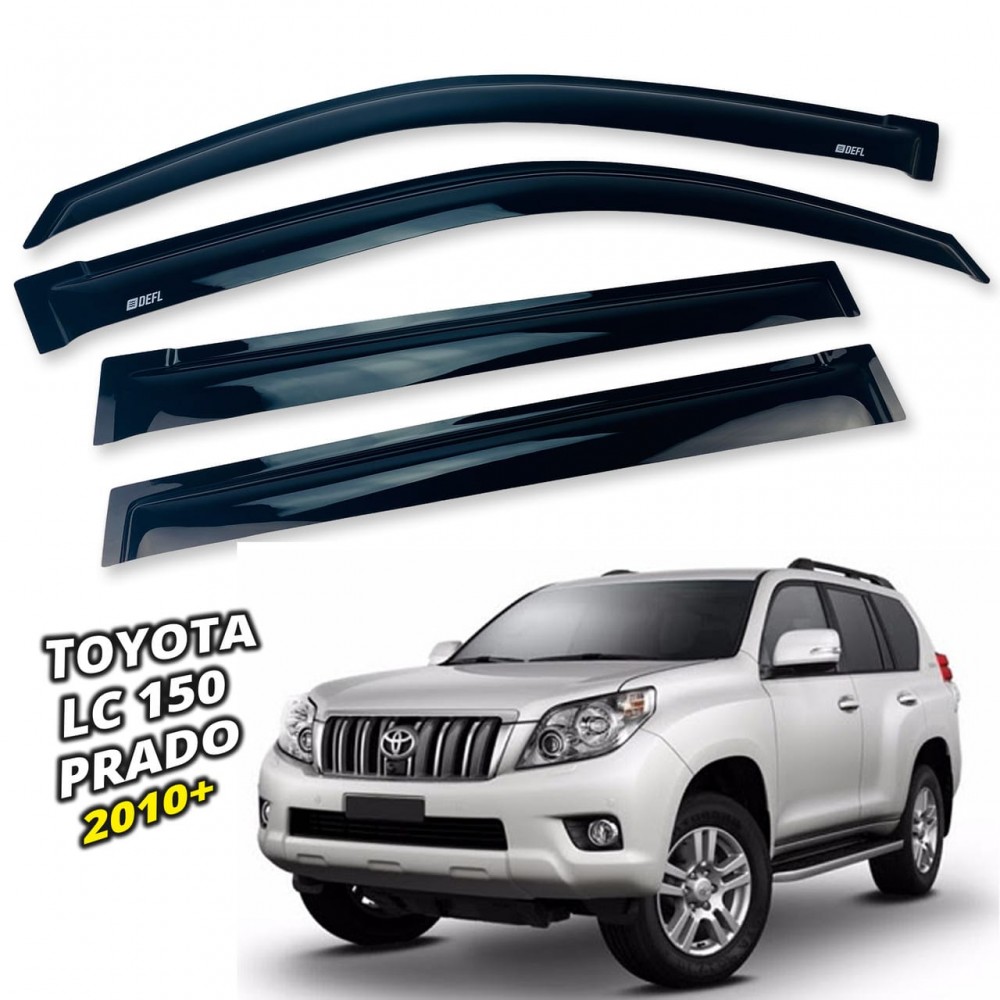 Дефлектори вікон (вітровики) для Toyota Land Cruiser 150 Prado /GX 460 2010+ накладні (DEFL) Q2