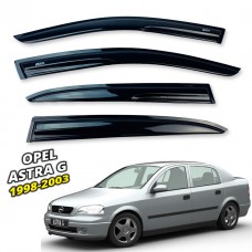 Дефлекторы окон (ветровики) для Opel Astra G 1998-2003-2008 Sedan/HB накладные (DEFL) Q2