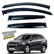 Дефлекторы окон (ветровики) для Chevrolet Captiva 2007-2019 накладные (DEFL) Q2