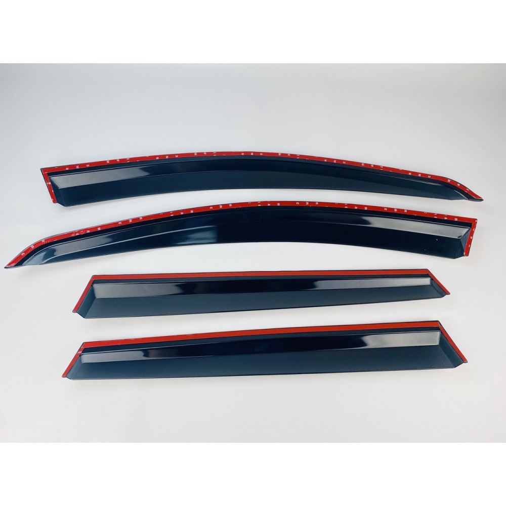 Дефлекторы окон (ветровики) для Renault Duster I 2010-2018 c нерж. хром полоской (HAWK)