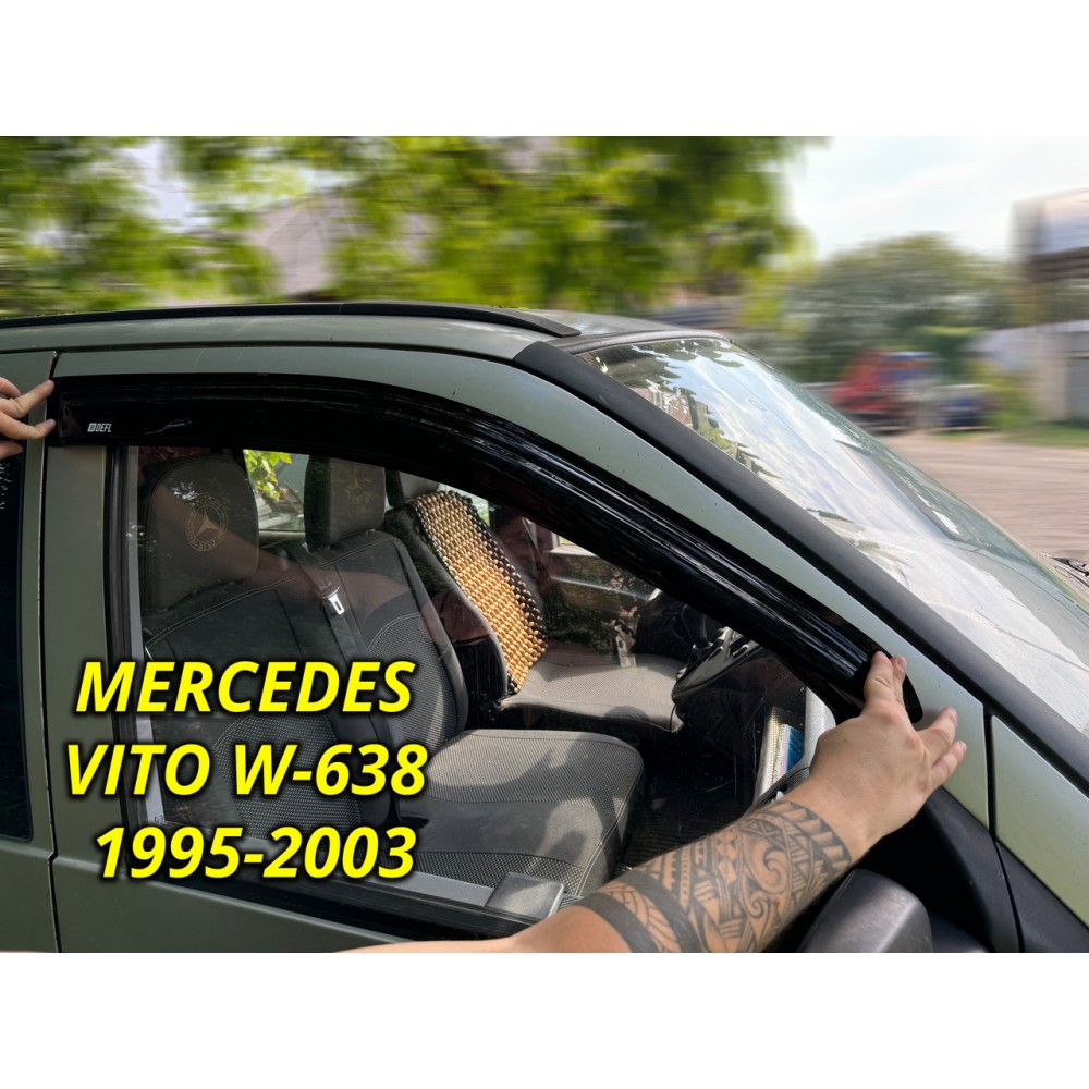 Дефлектори вікон (вітровики) для Mercedes Vito W-638 1995-2003 накладні (DEFL) Q2