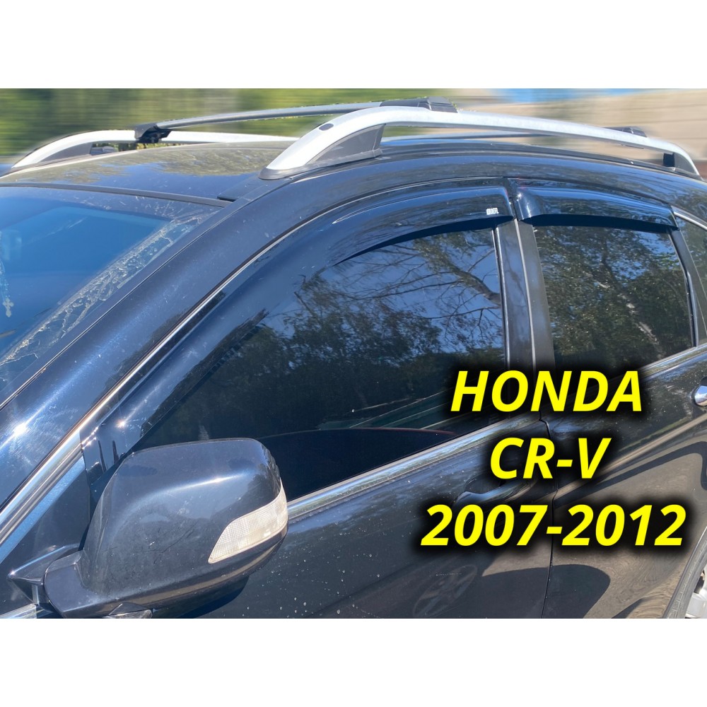 Дефлектори вікон (вітровики) для Honda CR-V 2007-2012 накладні (DEFL) Q2