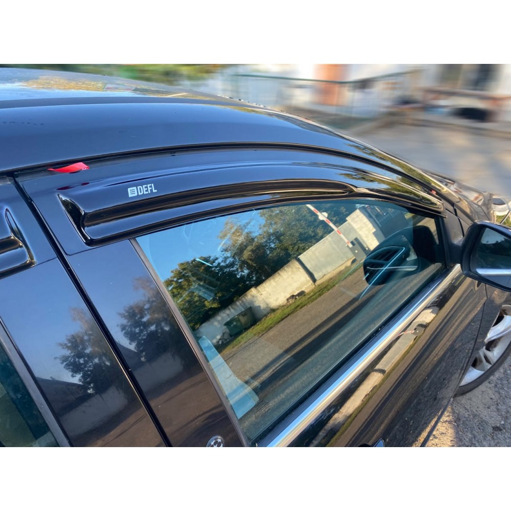 Дефлектори вікон (вітровики) для Ford Focus 2011-2019 III Sedan/HB накладні (DEFL) Q2