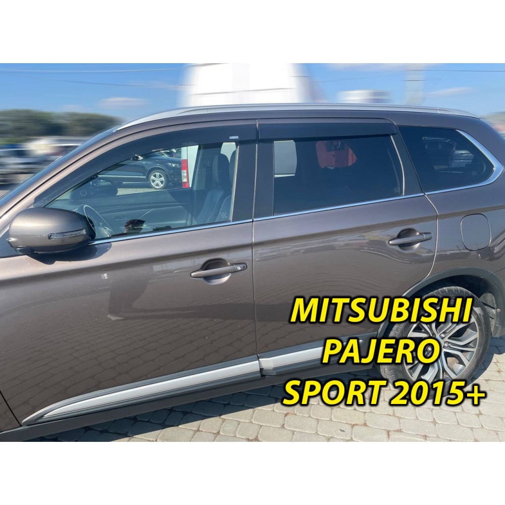 Дефлекторы окон (ветровики) Mitsubishi Pajero Sport 2015+ HIC