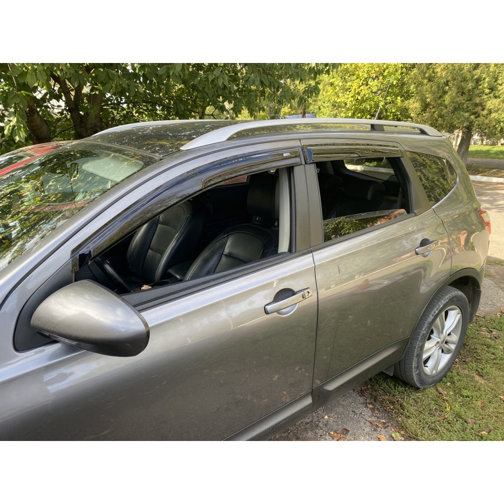 Дефлектори вікон (вітровики) для Nissan Qashqai I 2006-2014 накладні 5 міст. (DEFL) Q2