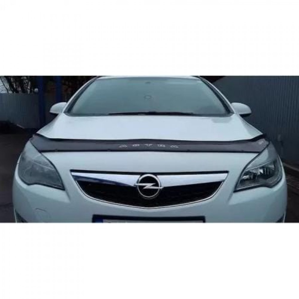 Дефлектор капота (мухобойка) для Opel Astra J 2009+ (ViP)