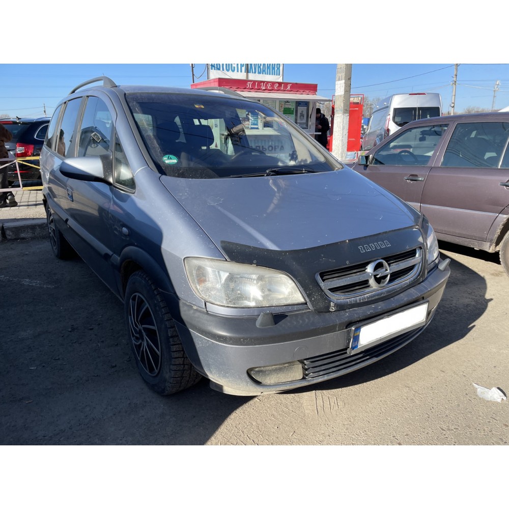 Дефлектор капота (мухобойка) для Opel Zafira A 1999-2006 (VIP)