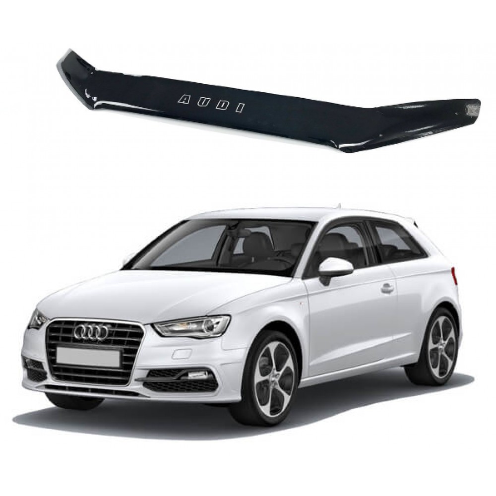 Дефлектор капота (мухобійка) для Audi A3 (8P) 2012-2020 (S-кріпл) (VIP)