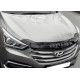 Дефлектор капота (мухобойка) для Hyundai Santa Fe 2012-2018 короткая (VIP)