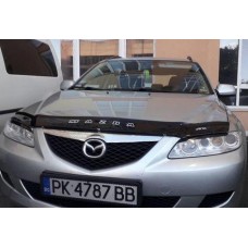 Дефлектор капота (мухобойка) для Mazda 6 2002-2008 (ViP)