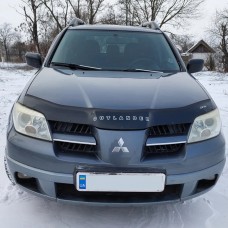 Дефлектор капота (мухобійка) для Mitsubishi Outlander 2001-2007 (ViP)