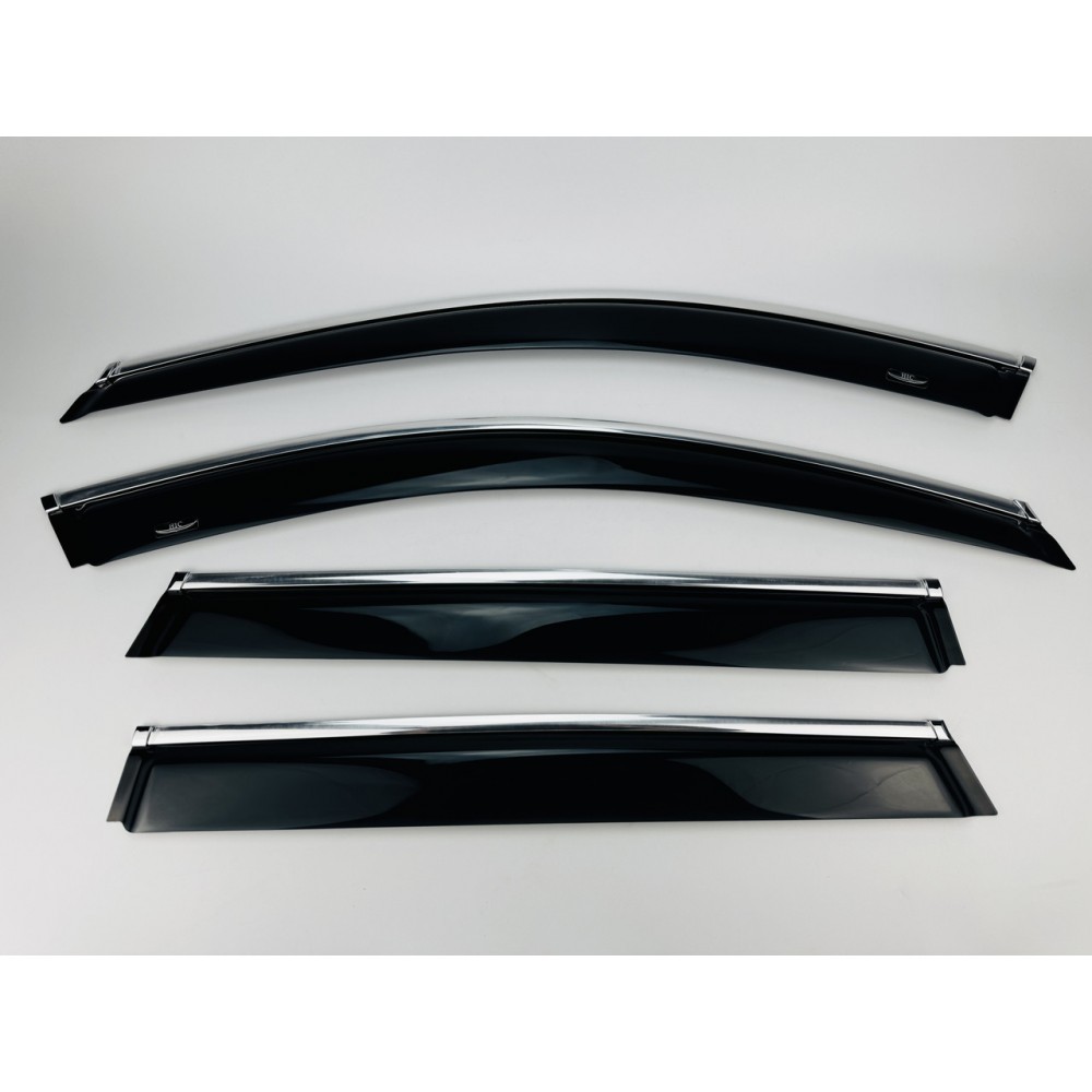 Дефлектори вікон (вітровики) BMW X1 F48 2015+ зХромМолдінгом HIC