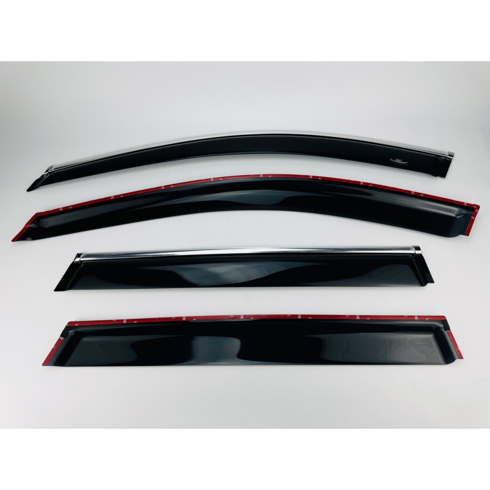 Дефлектори вікон (вітровики) BMW X1 F48 2015+ зХромМолдінгом HIC