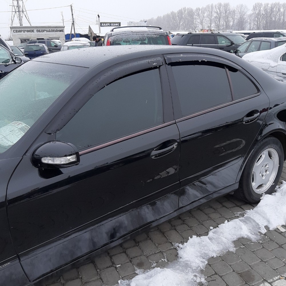 Дефлекторы окон (ветровики) Mercedes E-class W-211 2003-2009 Sedan HIC