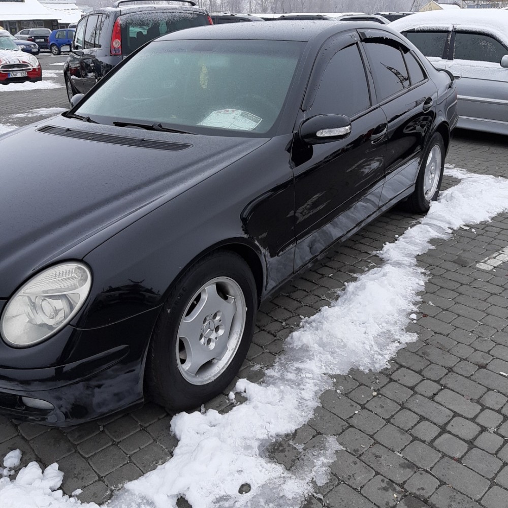 Дефлекторы окон (ветровики) Mercedes E-class W-211 2003-2009 Sedan HIC