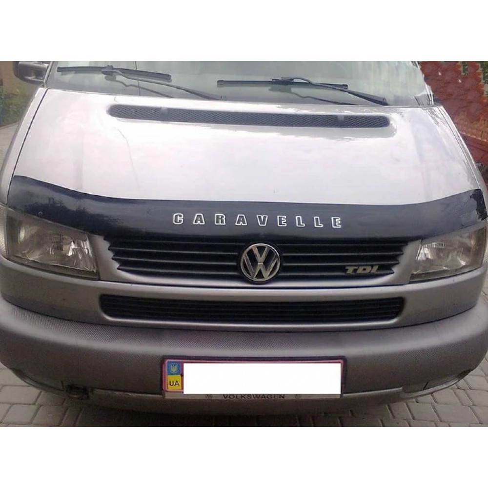 Дефлектор капота (мухобійка) Volkswagen T4"+" 1998-2003 (VIP) КосiФари /Caravelle/Multivan