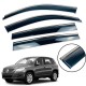 Дефлекторы окон (ветровики) для Volkswagen Tiguan 2007-2016 c нерж. хром полоской (HAWK)