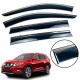 Дефлектори вікон (вітровики) для Nissan X-Trail III 2013-2021 /Rogue T32 з нерж.хром полоскою (HAWK)