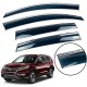 Дефлекторы окон (ветровики) для Honda CR-V 2012-2017 нерж. с хром полоской (HAWK)