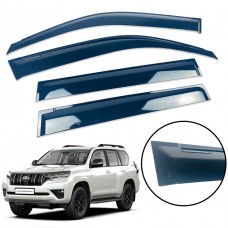 Дефлектори вікон (вітровики) для Toyota Land Cruiser 150 Prado/GX 460 2010+ накладні (HAWK)