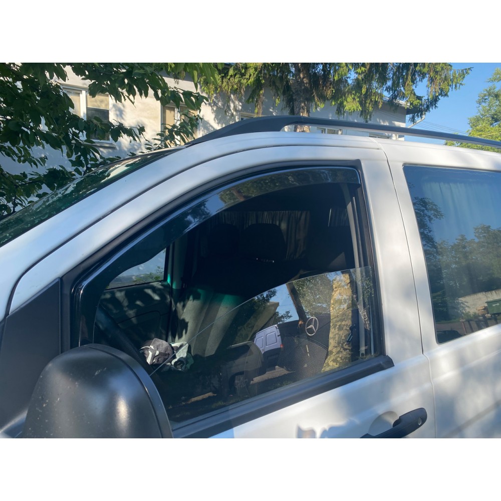 Дефлектори вікон (вітровики) для Mercedes Vito W-639 Viano 2003+ 2D (вст, 2шт) (HAWK)