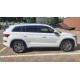 Дефлекторы окон (ветровики) для Skoda Kodiaq 2016-2024 c нерж. хром полоской (HAWK)