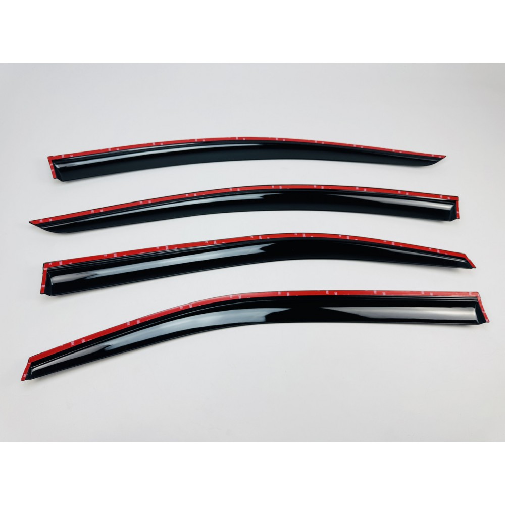 Дефлектори вікон (вітровики) для Toyota COROLLA SEDAN 2019+ з нерж.хром полоскою (HAWK)