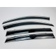 Дефлектори вікон (вітровики) для Toyota RAV-4 2019-2025 нерж. з хром полоскою (HAWK)