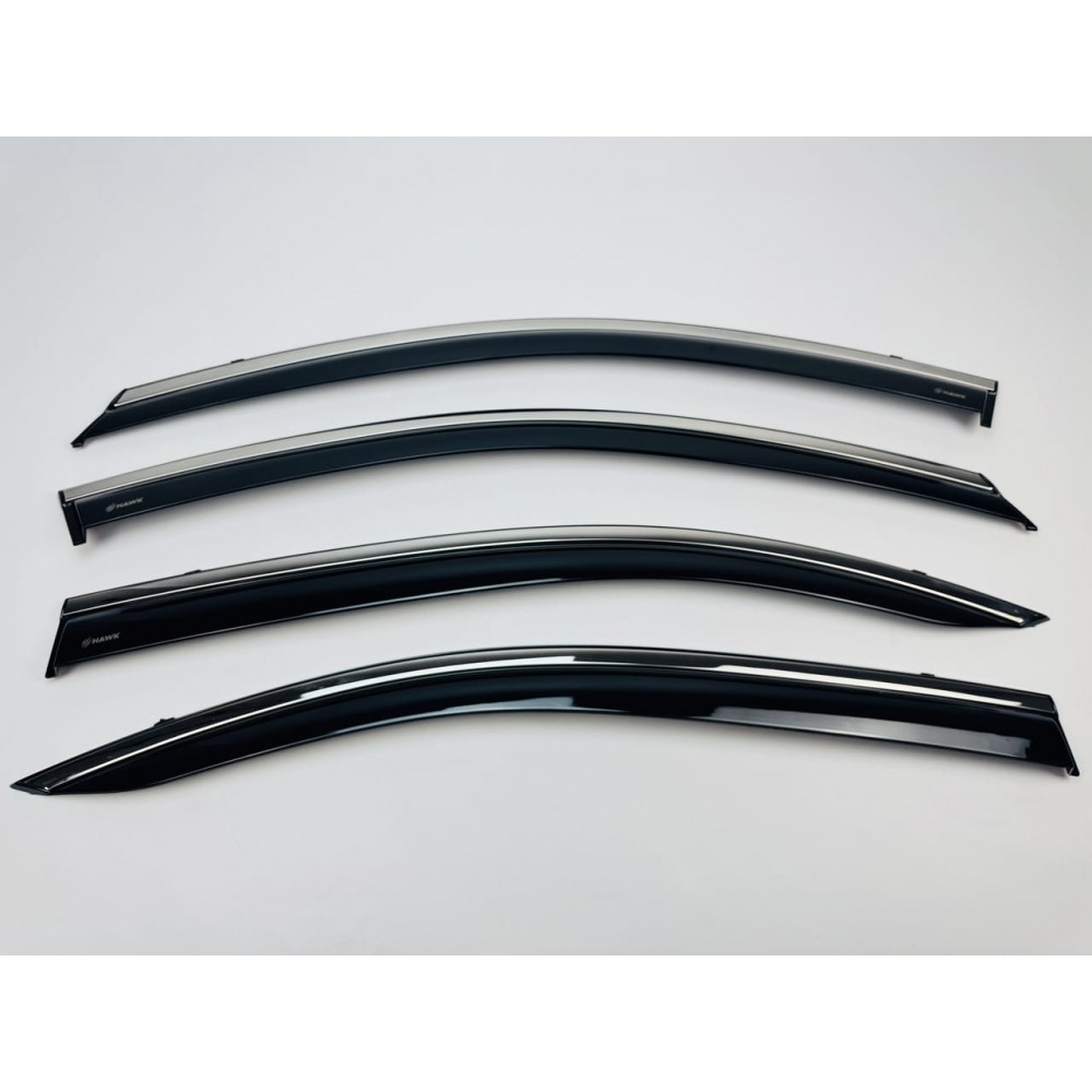 Дефлектори вікон (вітровики) для Skoda Octavia A-5 2004-2013 Sedan/HB вставні (HAWK)