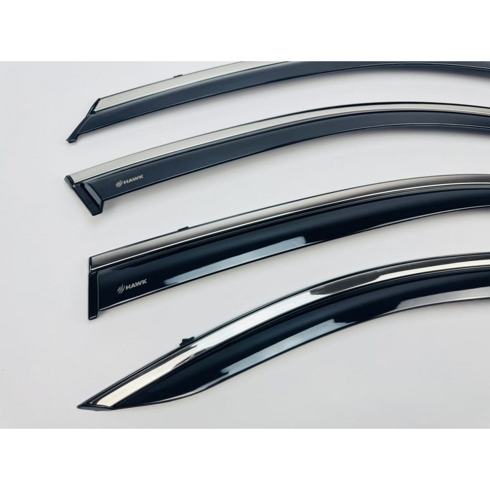 Дефлектори вікон (вітровики) для Skoda Octavia A-5 2004-2013 Sedan/HB вставні (HAWK)
