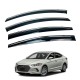 Дефлекторы окон (ветровики) для Hyundai ELANTRA / AVANTE 2016-2020  нерж. с хром полоской (HAWK)