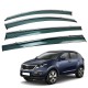 Дефлектори вікон (вітровики) для KIA SPORTAGE  2010-2016 нерж. з хром полоскою (HAWK)