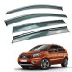 Дефлектори вікон (вітровики) для Renault Koleos 2016+ нерж. з хром полоскою (HAWK)