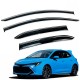 Дефлектори вікон (вітровики) для Toyota COROLLA HATCHBACK 2019+ з нерж.хром полоскою (HAWK)