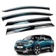 Дефлектори вікон (вітровики) для Renault Koleos 2008-2016 нерж. з хром полоскою (HAWK)