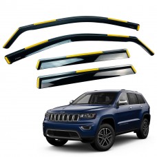Дефлекторы окон (ветровики) для Jeep Grand Cherokee (KL) 2011-2021 вставні (HAWK)