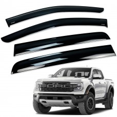 Дефлекторы окон (ветровики) для FORD RANGER 2022+   (HAWK)