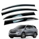 Дефлектори вікон (вітровики) для CHEVROLET EQUINOX 2017-2024 нерж. з хром полоскою (HAWK)
