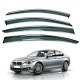 Дефлекторы окон (ветровики) для BMW 5 SERIES F10 2010-2016 нерж. с хром полоской (HAWK)