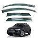 Ветровики AUDI Q3 2011-2018 нерж. з хром полоскою (HAWK)