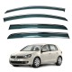 Дефлекторы окон (ветровики) для Volkswagen Golf-6 2008-2012 HB c нерж. хром полоской (HAWK)
