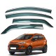 Дефлектори вікон (вітровики) для FORD ECOSPORT 2012-2022 нерж. з хром полоскою  (HAWK)