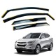 Дефлекторы окон (ветровики) для Hyundai Tucson II 2010-2015 IX35 вставные  (HAWK)