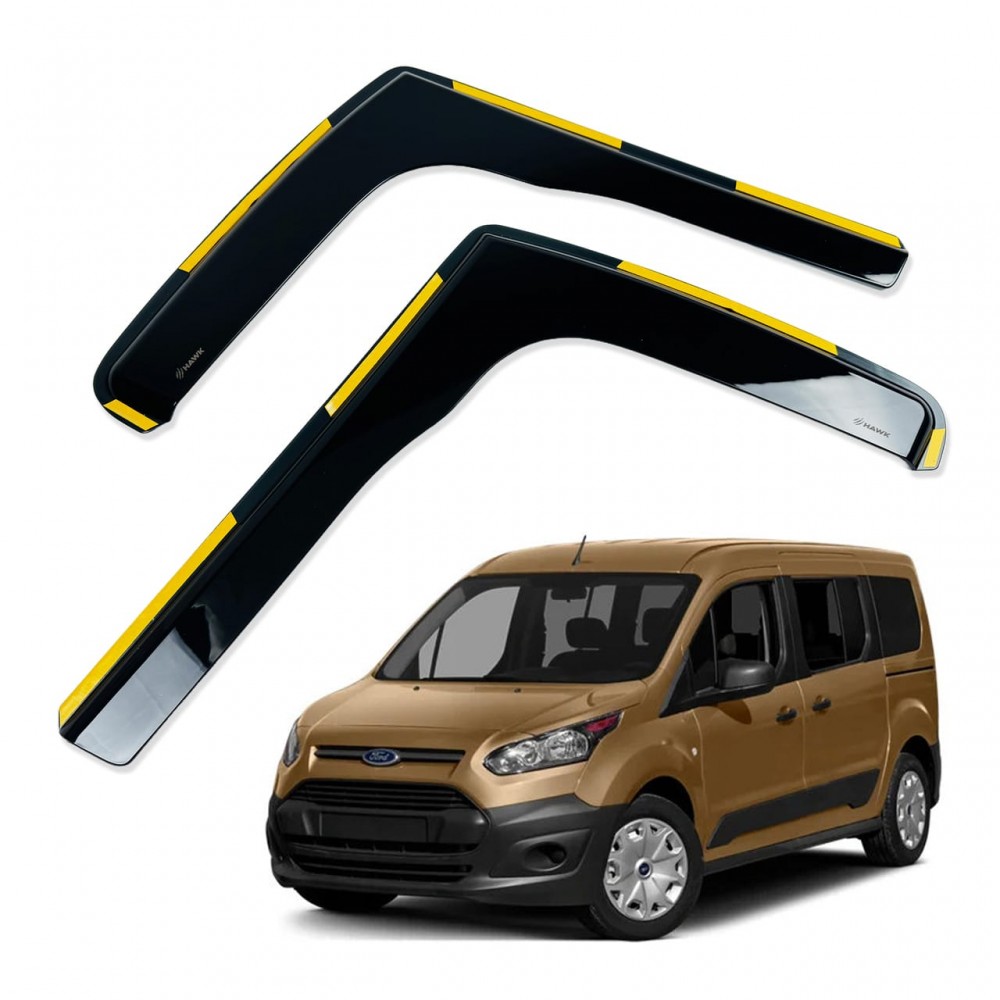 Дефлектори вікон (вітровики) для FORD TRANSIT Custom 2012-2023 вставні  (HAWK)