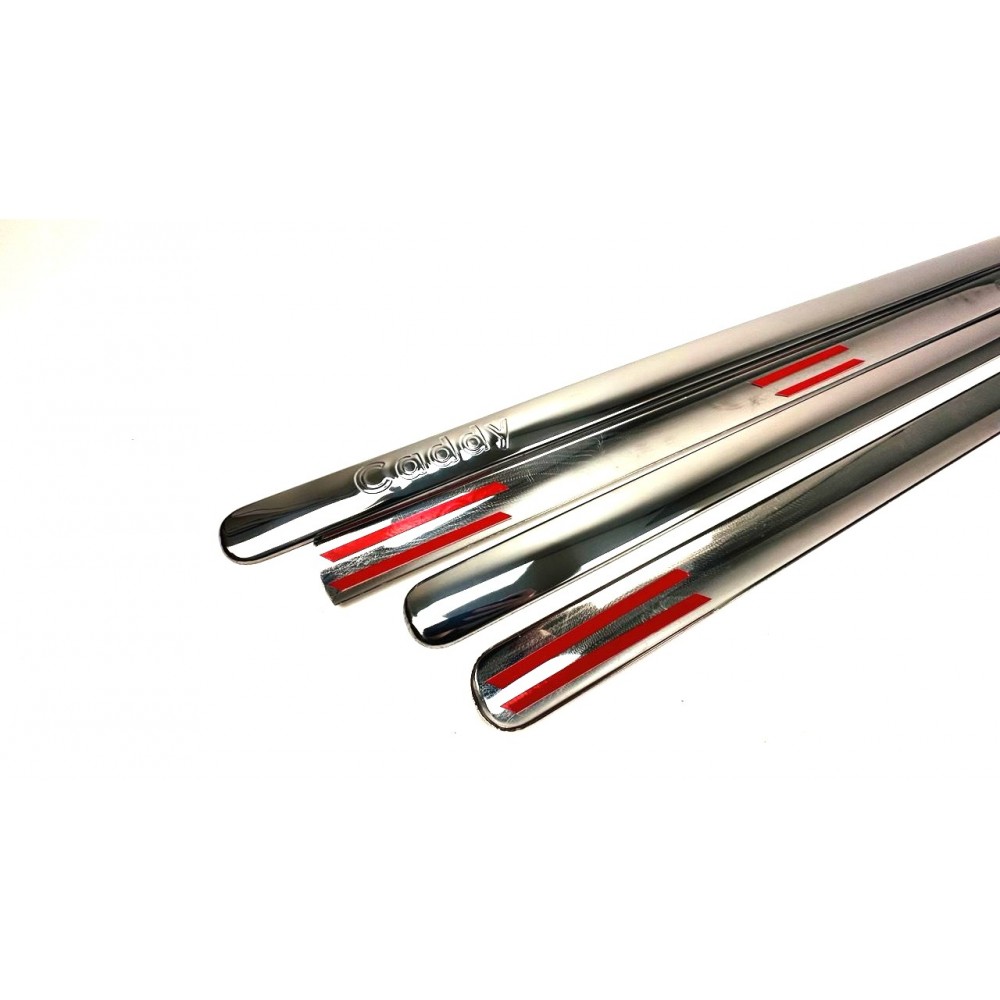 Накладки на бічні двері для Volkswagen Caddy 2004-2009 (Хром-нерж, 4шт.) (TAN24)