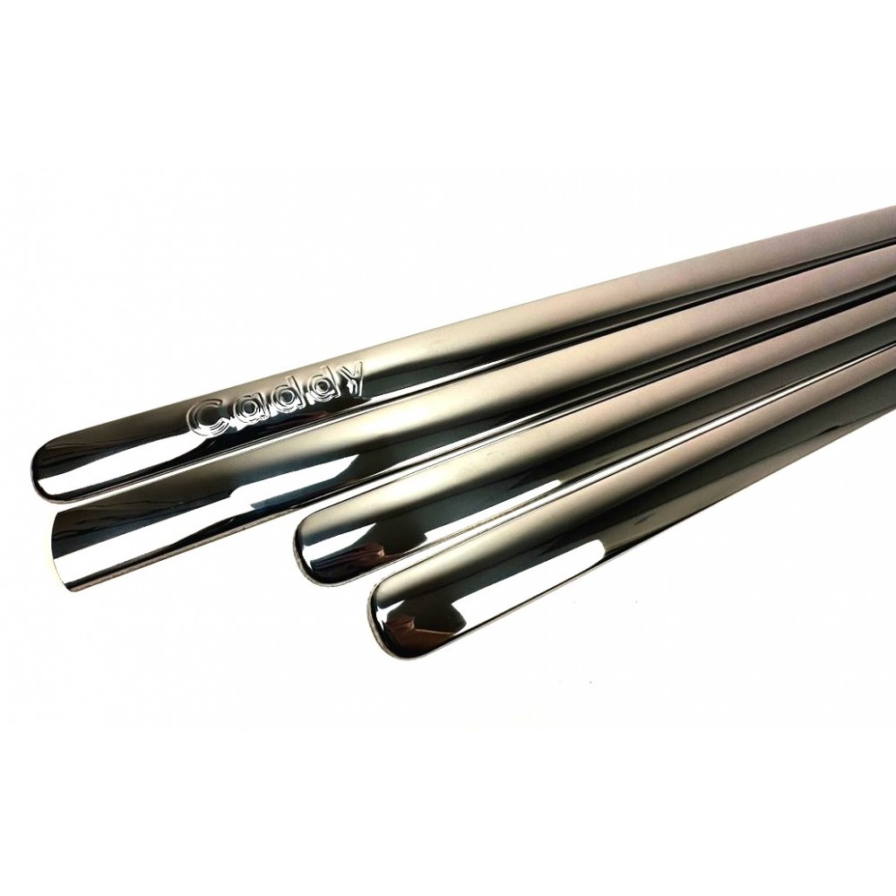 Накладки на бічні двері для Volkswagen Caddy 2004-2009 (Хром-нерж, 4шт.) (TAN24)