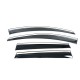 Дефлекторы окон (ветровики) для Volvo XC60 2008-2018 4ШТ.c нерж. хром полоской (HAWK)