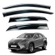 Дефлектори вікон (вітровики) для LEXUS RX 2023+  нерж. з хром полоскою (HAWK)